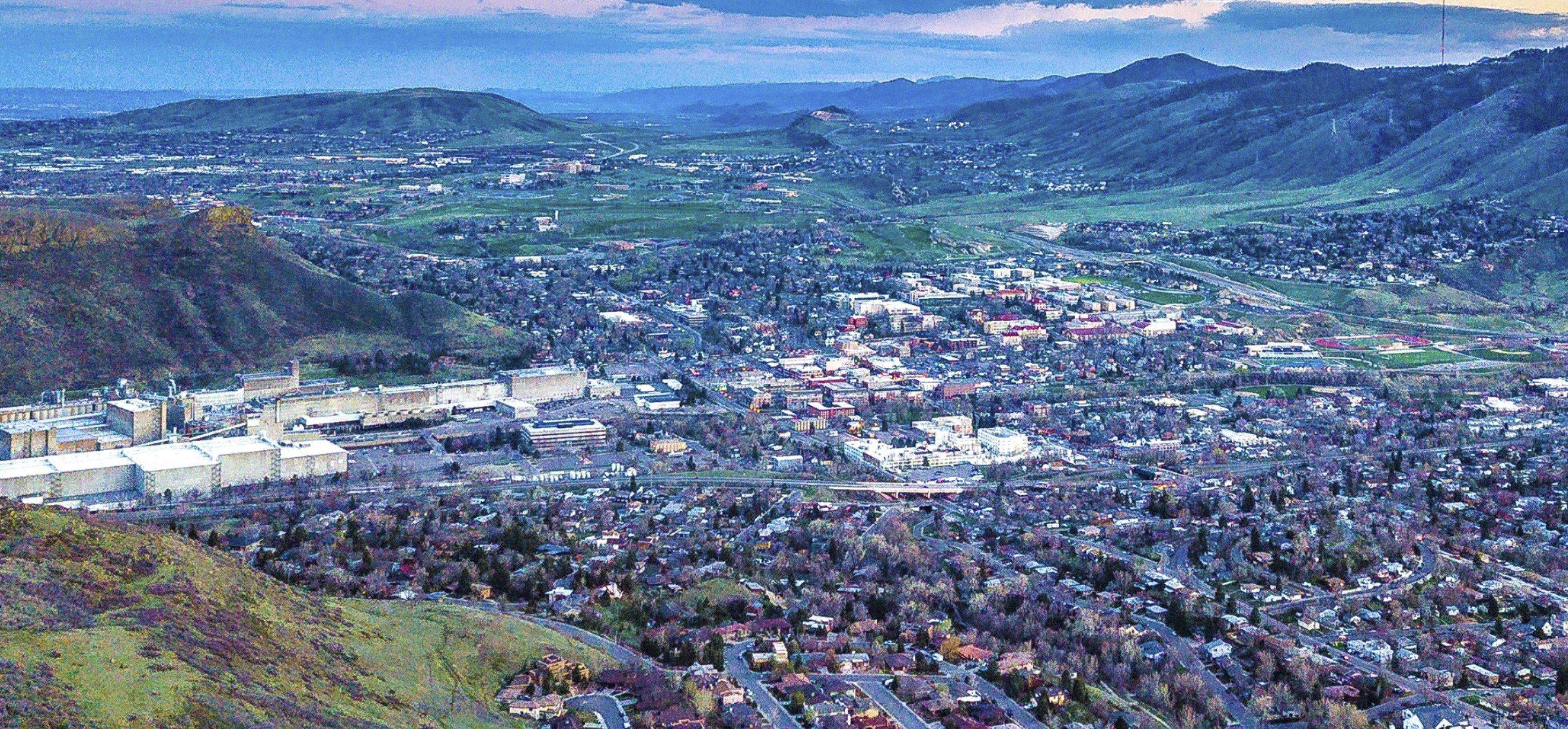 Aerial view of Gilpin and Jefferson counties, Colorado