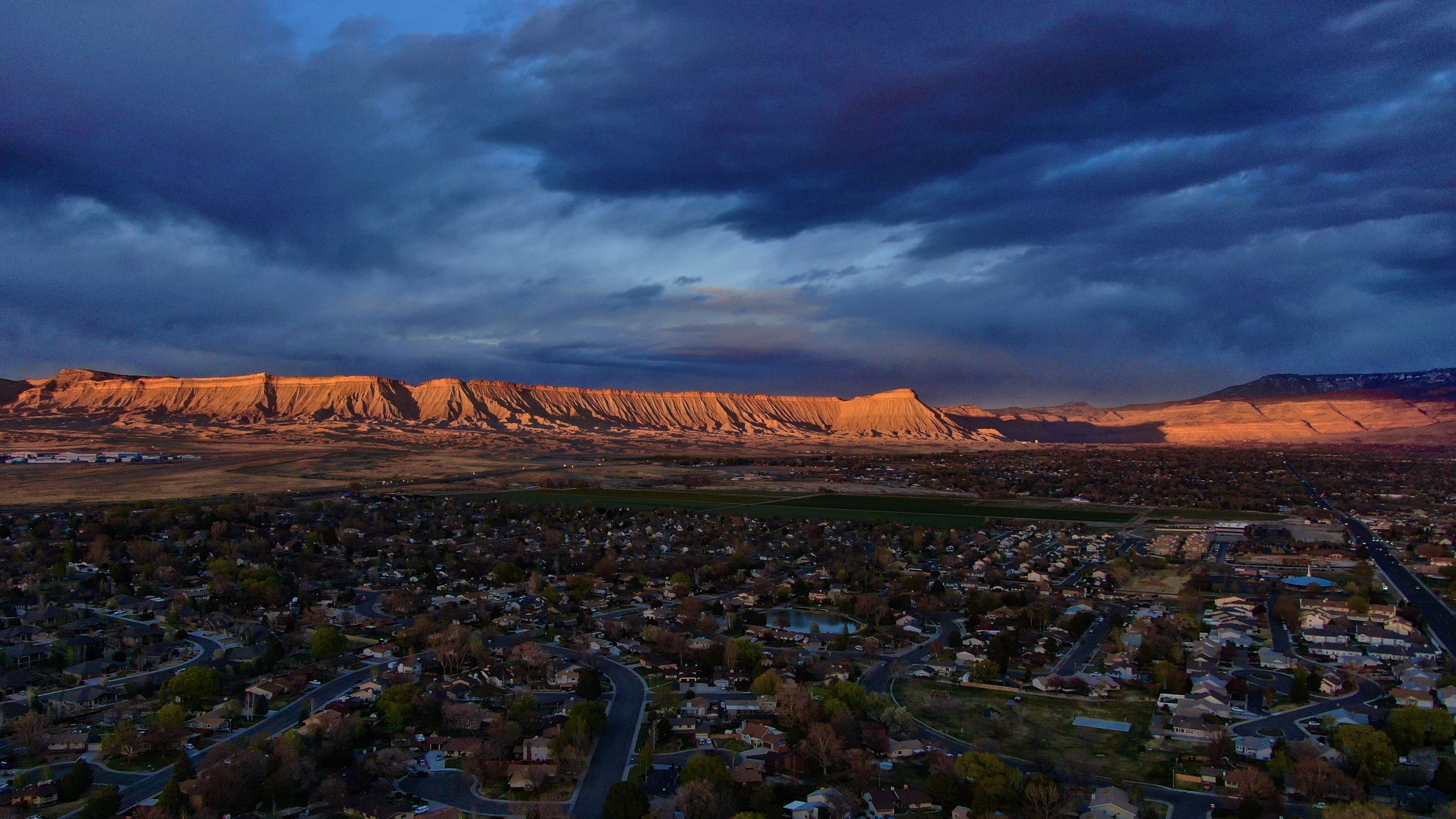Aerial view of Mesa County, Colorado
