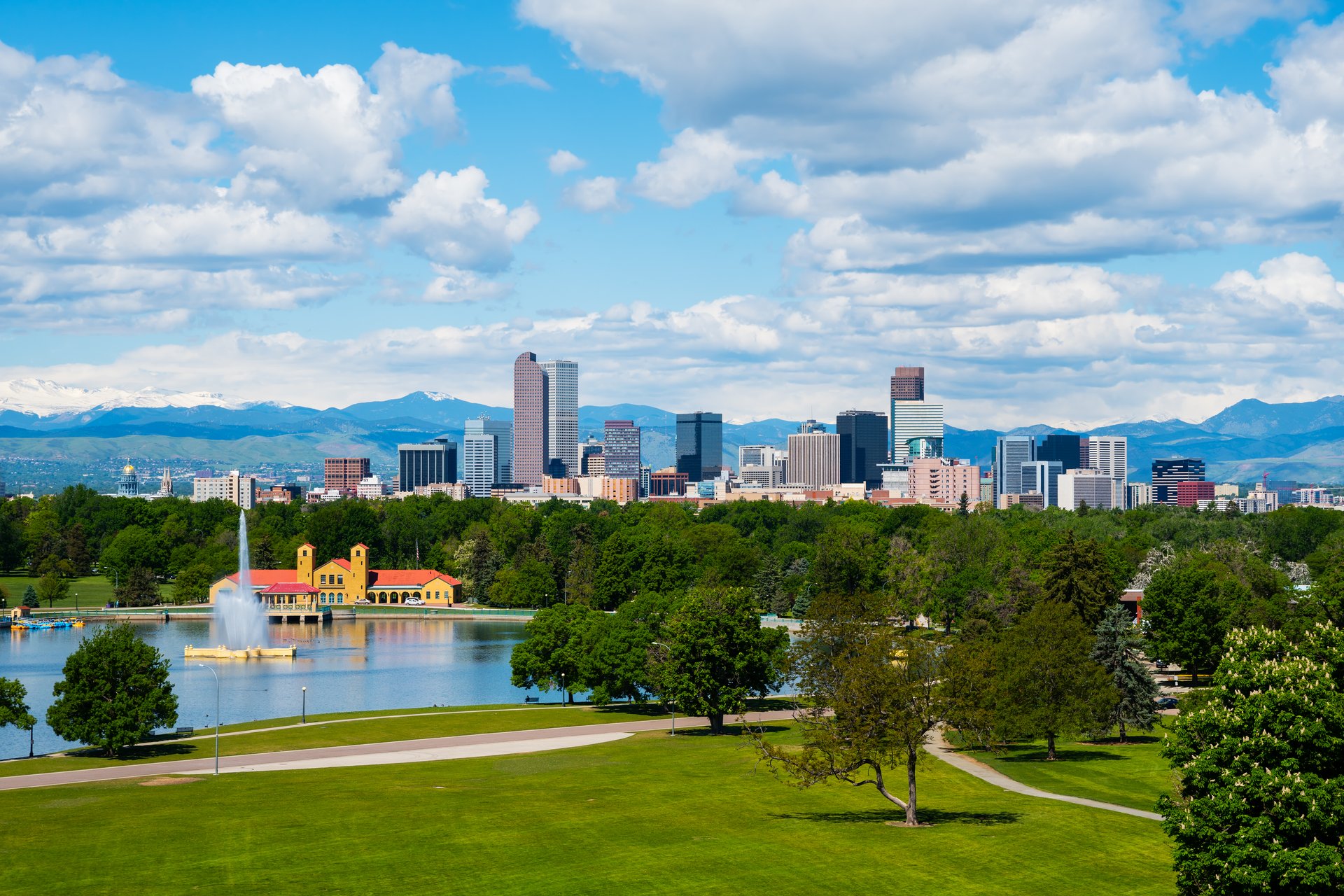 Aerial view of Denver County, Colorado