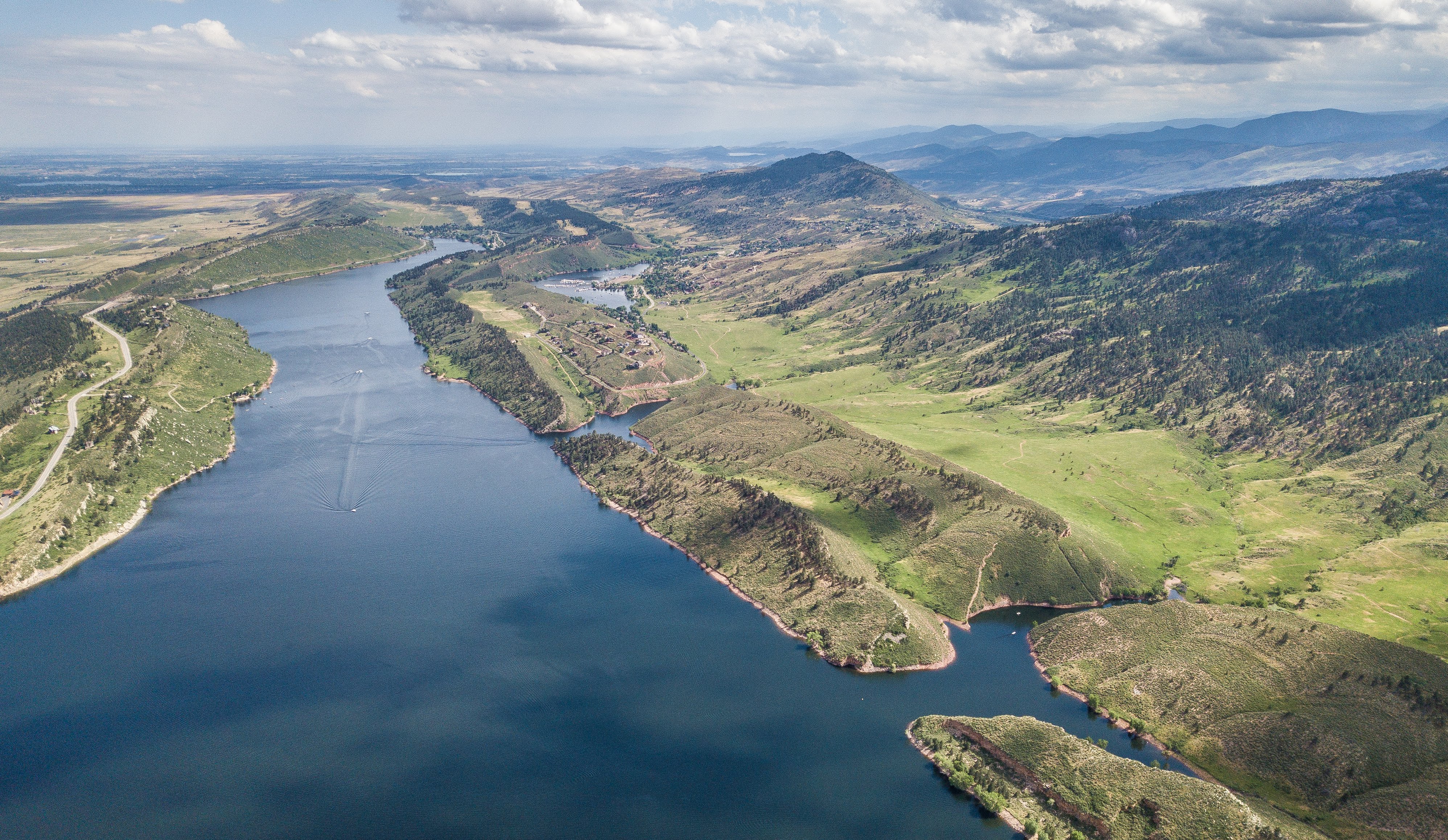 Aerial view of Larimer and Jackson counties, Colorado